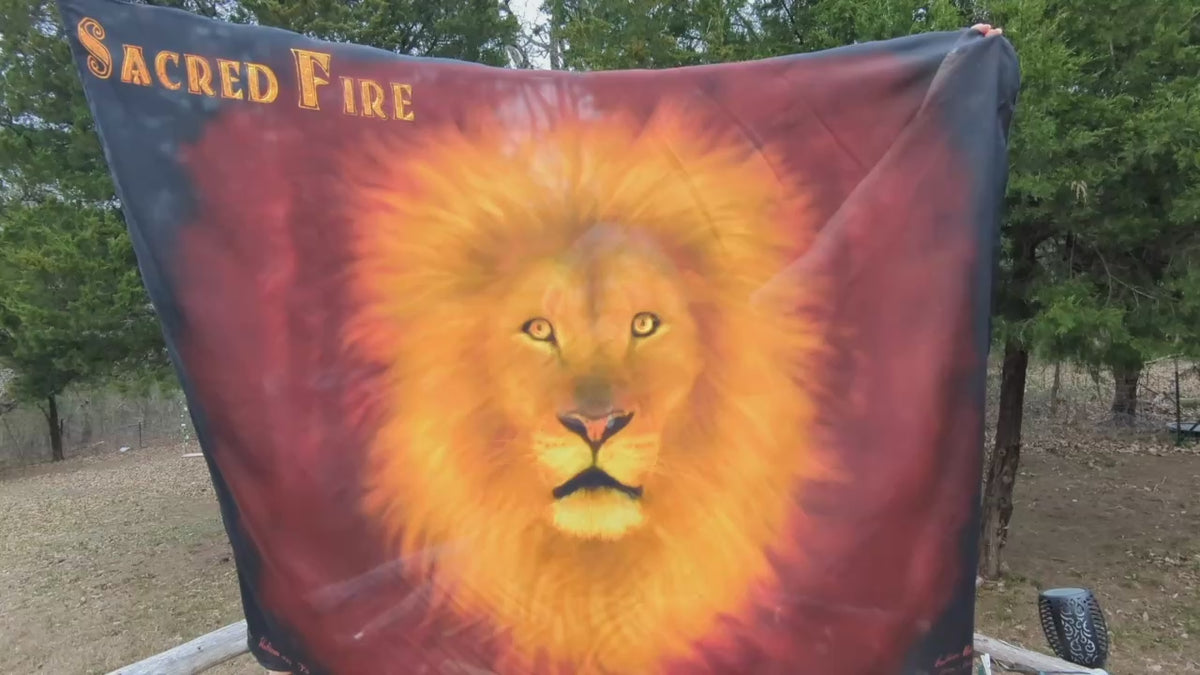Lion of Judah silk worship banner for worship dance and prayer